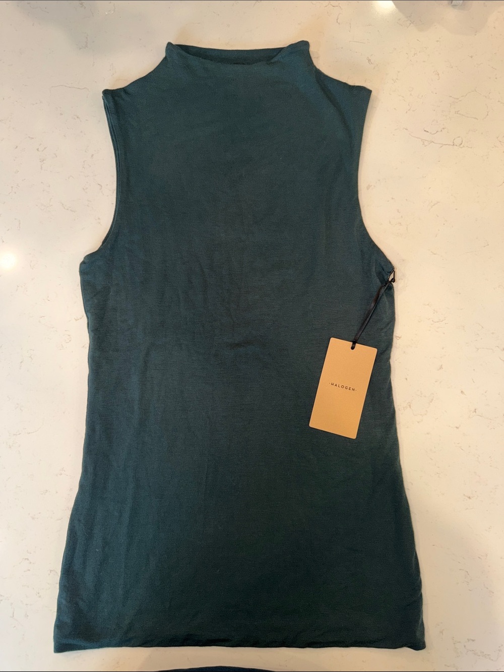 Halogen Mock Neck Sleeveless Tank Top